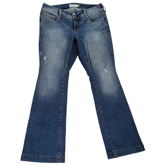 Torrid Womens Distrssed 5 Pocket Stretch Bootcut Jeans Size 14 Tall EUC 34Wx34L - Picture 1 of 8